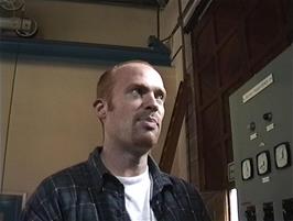 The engineer gives us a guided tour of the instrument panel inside Kerry Falls HEP Station